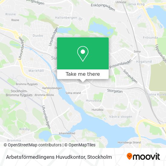 Arbetsförmedlingens Huvudkontor map