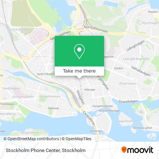 Stockholm Phone Center map