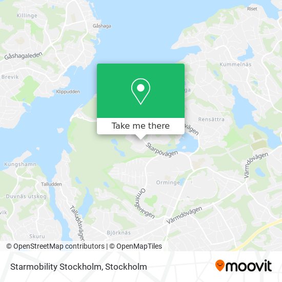 Starmobility Stockholm map