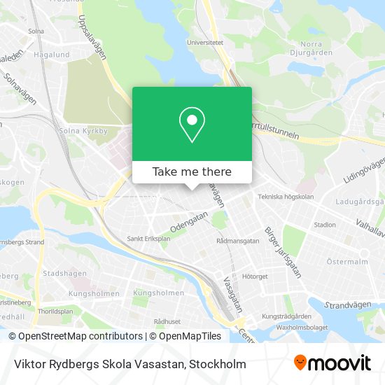 Viktor Rydbergs Skola Vasastan map