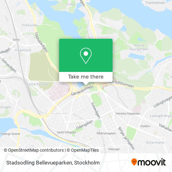 Stadsodling Bellevueparken map