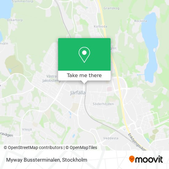 Myway Bussterminalen map