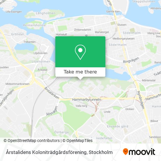 Årstalidens Koloniträdgårdsförening map