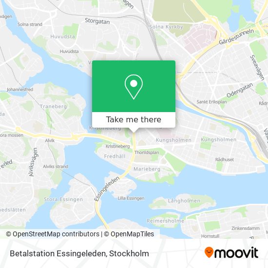 Betalstation Essingeleden map