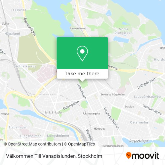 Välkommen Till Vanadislunden map