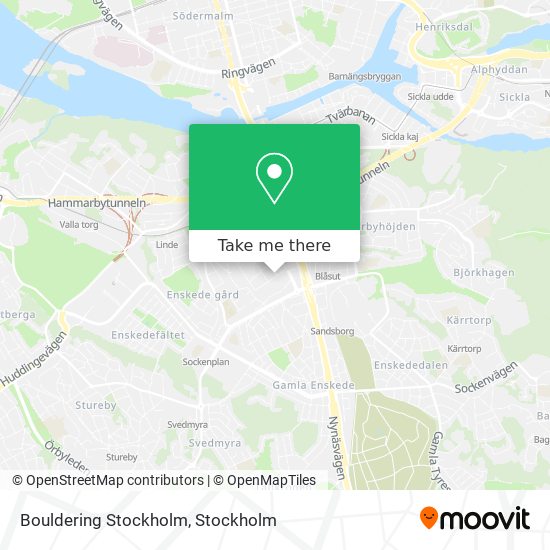 Bouldering Stockholm map