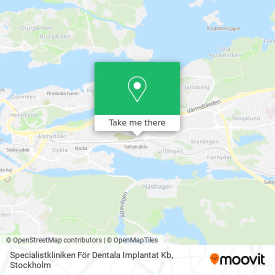 Specialistkliniken För Dentala Implantat Kb map