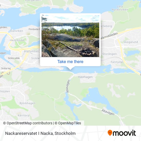 Nackareservatet I Nacka map