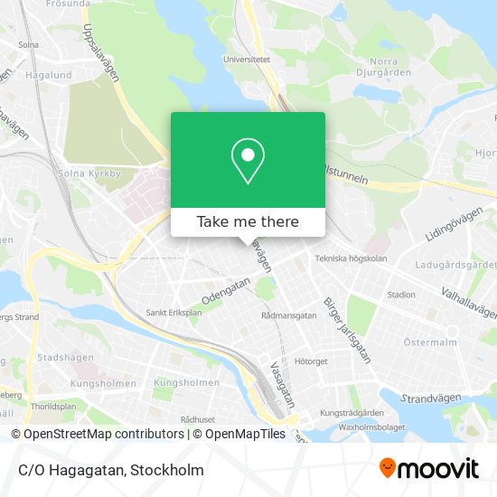 C/O Hagagatan map