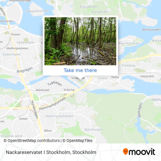 Nackareservatet I Stockholm map