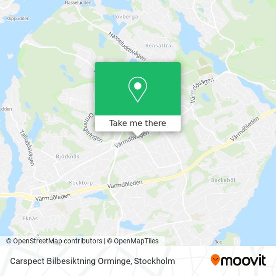 Carspect Bilbesiktning Orminge map