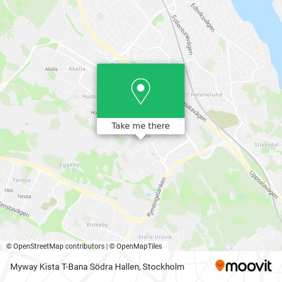 Myway Kista T-Bana Södra Hallen map