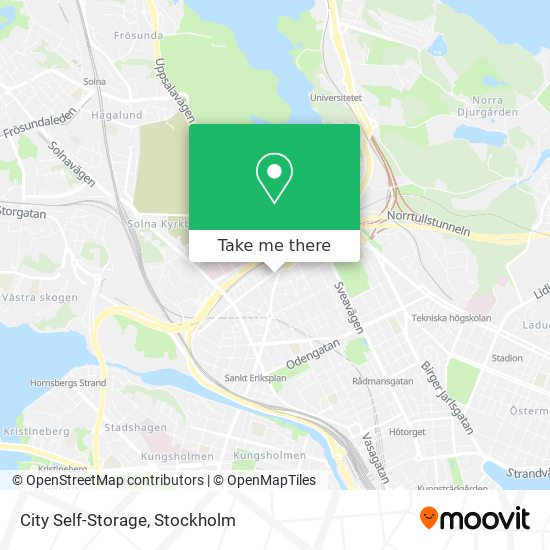 City Self-Storage map