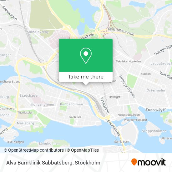 Alva Barnklinik Sabbatsberg map