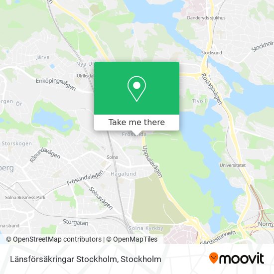 Länsförsäkringar Stockholm map