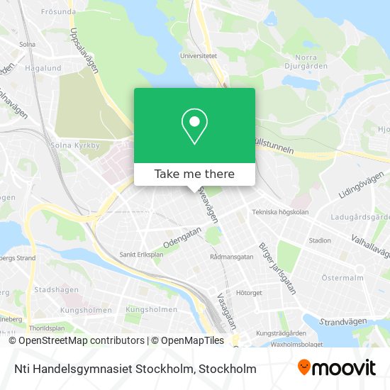 Nti Handelsgymnasiet Stockholm map