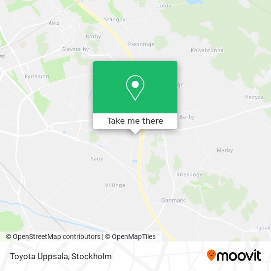 Toyota Uppsala map