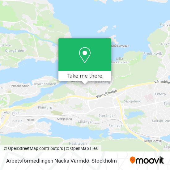 Arbetsförmedlingen Nacka Värmdö map