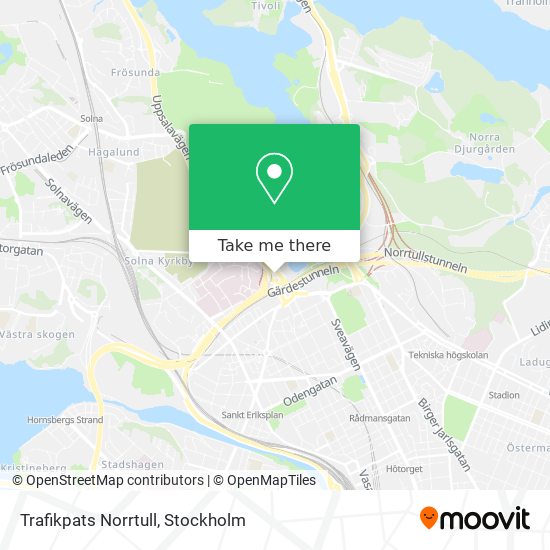 Trafikpats Norrtull map