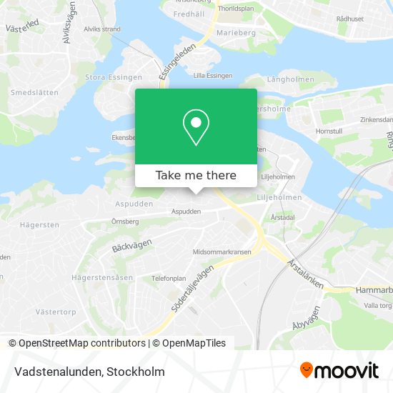 Vadstenalunden map