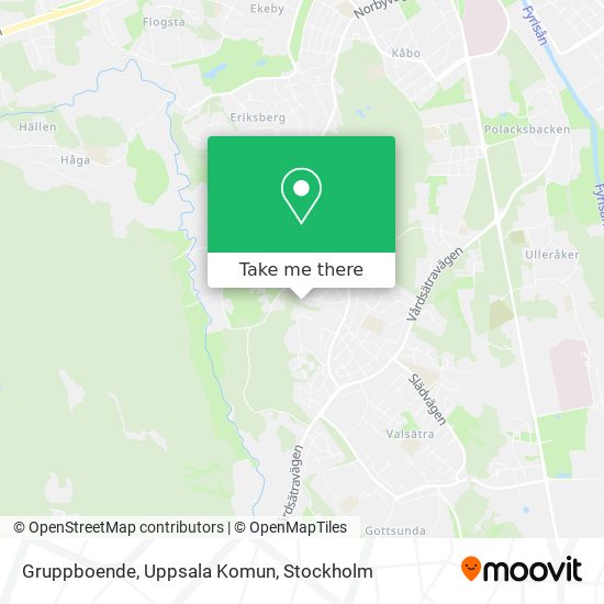 Gruppboende, Uppsala Komun map