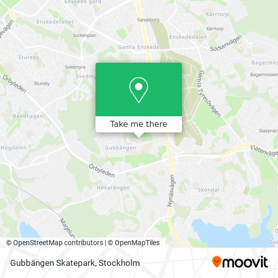 Gubbängen Skatepark map