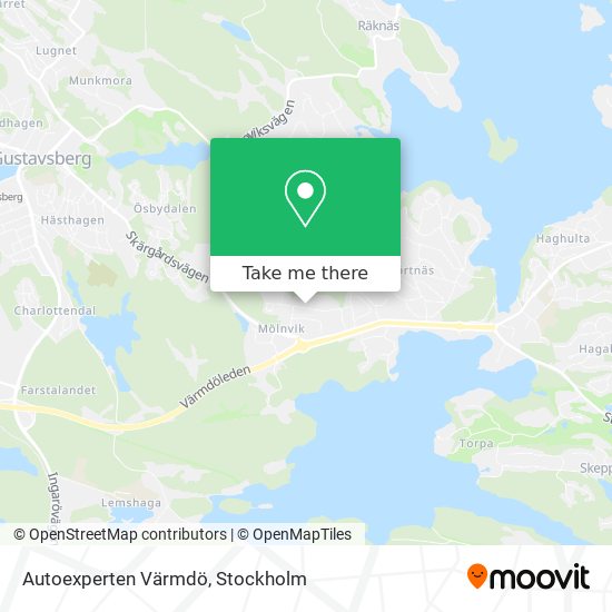 Autoexperten Värmdö map