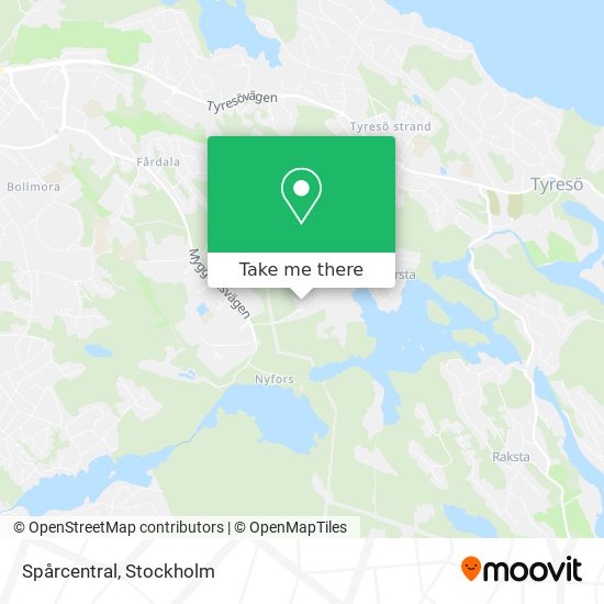 Spårcentral map