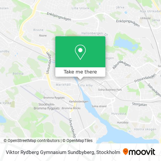 Viktor Rydberg Gymnasium Sundbyberg map