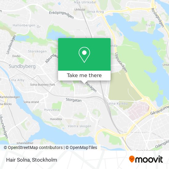 Hair Solna map