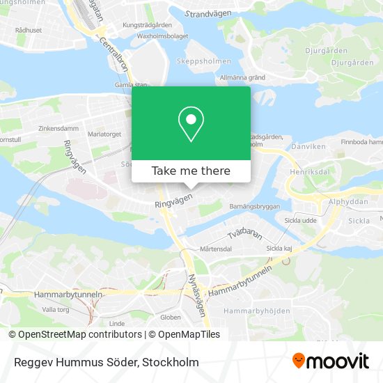 Reggev Hummus Söder map