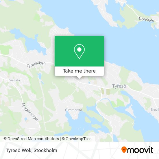 Tyresö Wok map