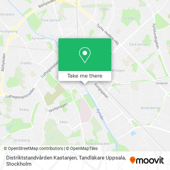 Distriktstandvården Kastanjen, Tandläkare Uppsala map