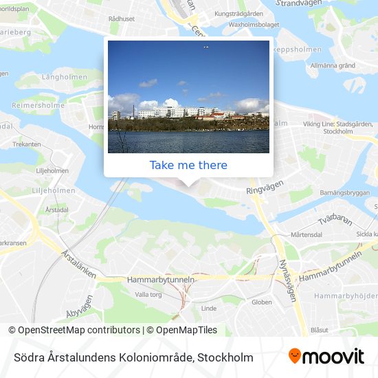 Södra Årstalundens Koloniområde map