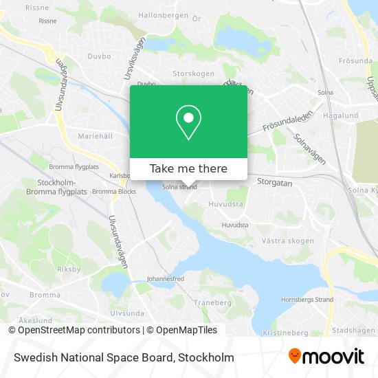 Swedish National Space Board map