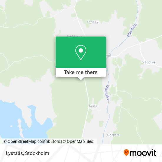 Lystaås map