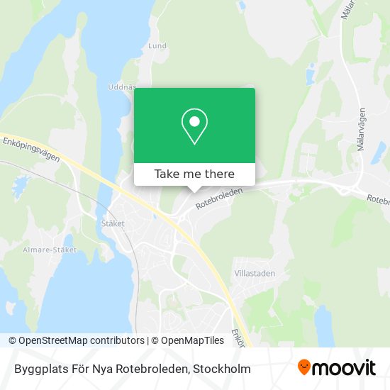 Byggplats För Nya Rotebroleden map