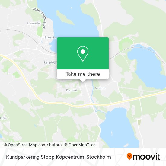 Kundparkering Stopp Köpcentrum map