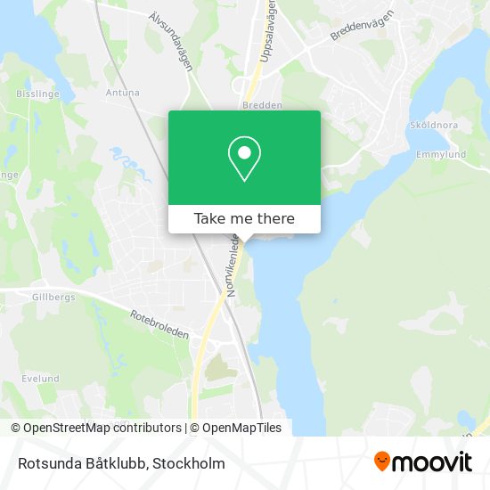 Rotsunda Båtklubb map
