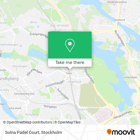 Solna Padel Court map