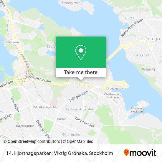 14. Hjorthagsparken: Viktig Grönska map