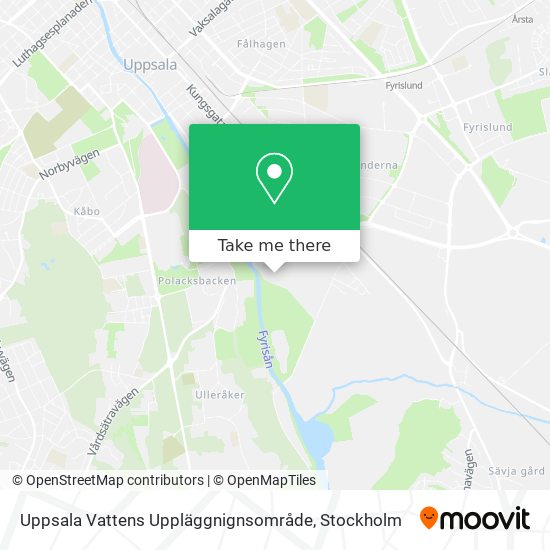 Uppsala Vattens Uppläggnignsområde map