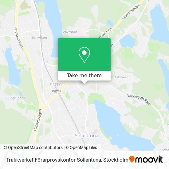 Trafikverket Förarprovskontor Sollentuna map