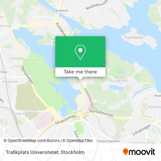 Trafikplats Universitetet map