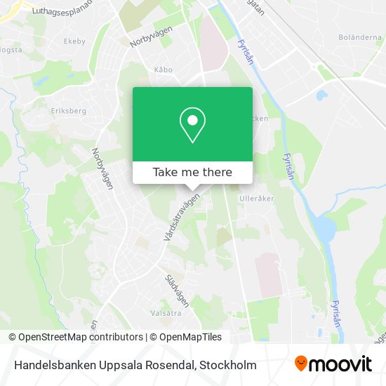 Handelsbanken Uppsala Rosendal map