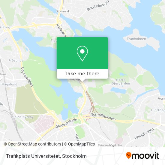 Trafikplats Universitetet map