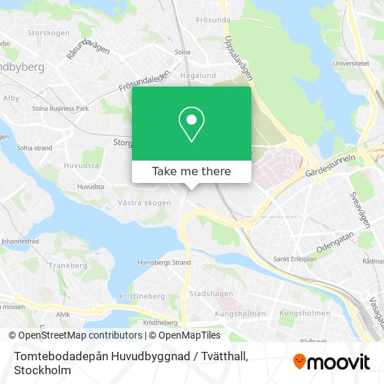 Tomtebodadepån Huvudbyggnad / Tvätthall map