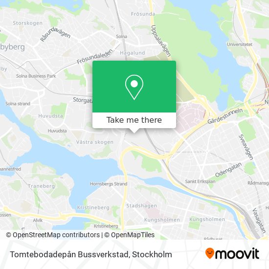 Tomtebodadepån Bussverkstad map