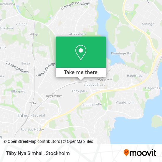 Täby Nya Simhall map