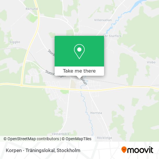 Korpen - Träningslokal map